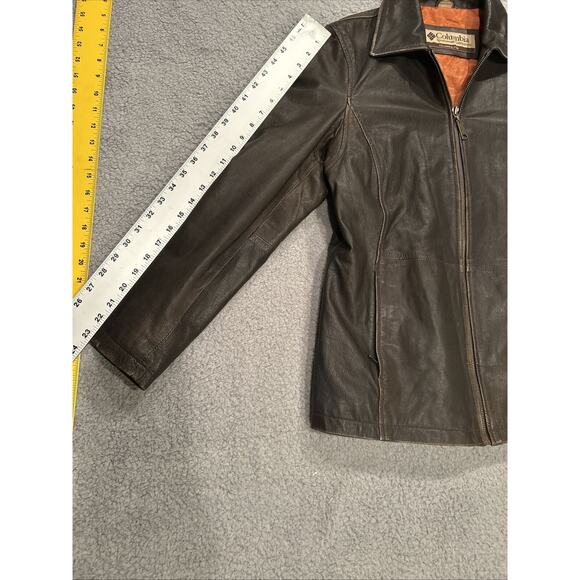 Columbia Sportswear Brown Leather Jacket Mens Large 100% Leather Outershell - Picture 5 of 12